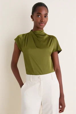 Pear Davina Silk Top | Tuckernuck (US)