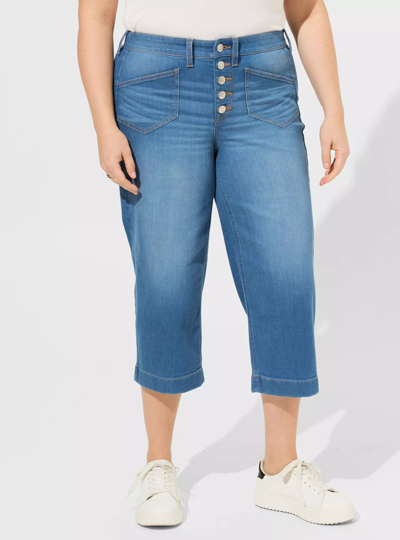 Crop Wide Leg Lightweight Vintage Stretch High-Rise Jean | Torrid (US & Canada)