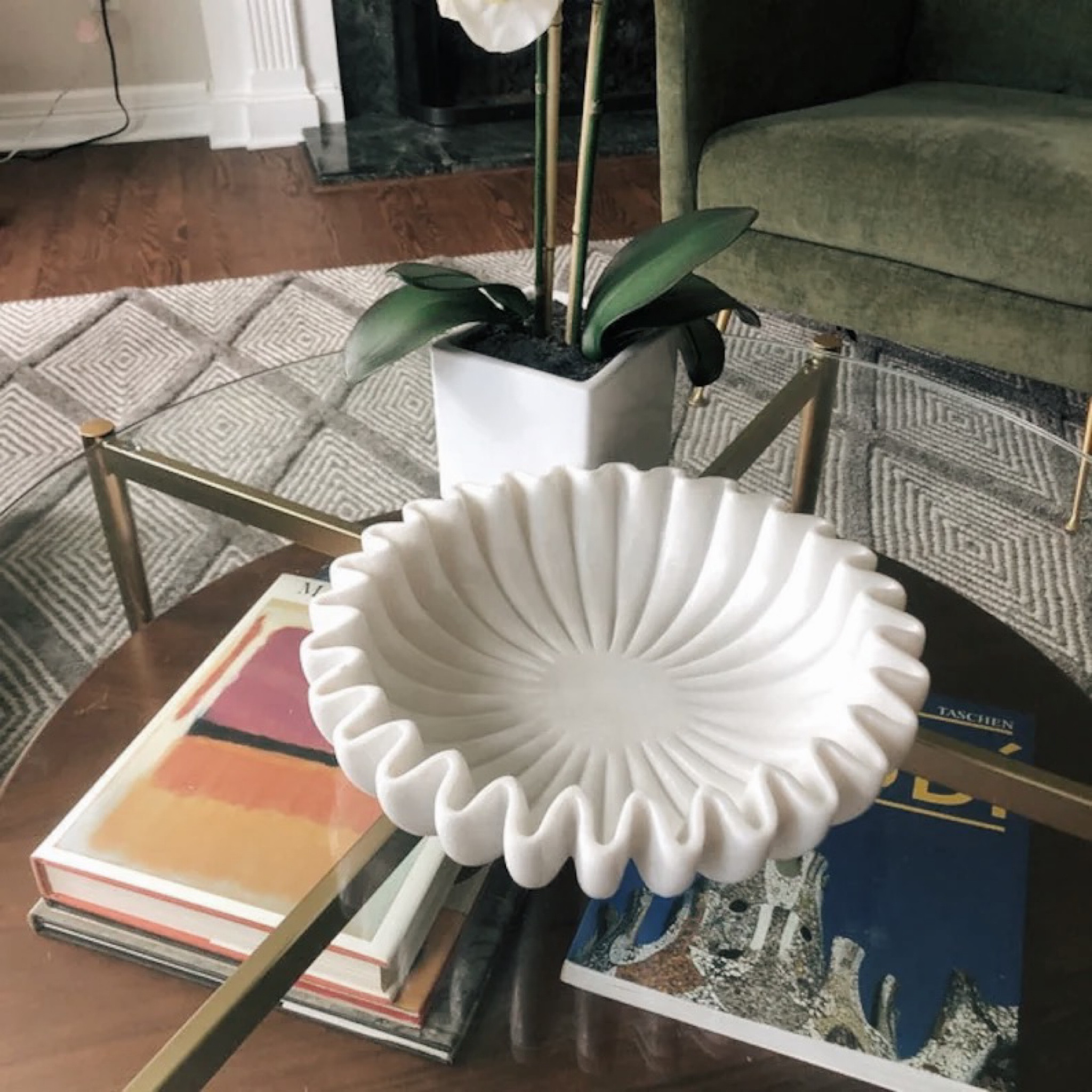 Perfect fluted carved marble bowl ruffled stone bowl coffee table decor 

#LTKunder50 #LTKhome #LTKstyletip