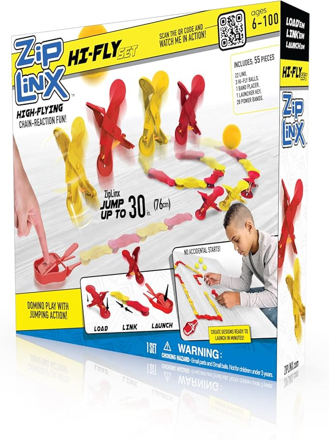 Zip Linx Jumping Domino Action - Hi-Fly Set | Chain Reaction Game - Create Unlimited Designs | In... | Amazon (US)