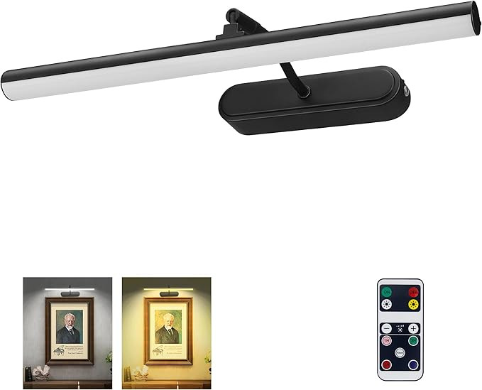 Picture Light Battery Operated,15" Wireless Accent Light for Wall, Remote Painting Light with Tim... | Amazon (US)
