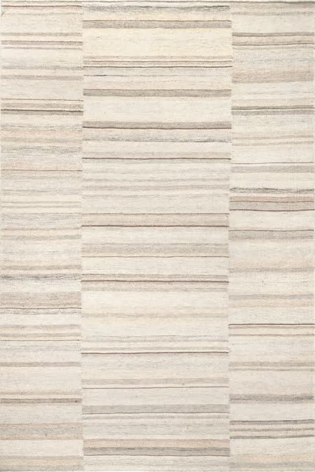 Beige Marble Striped Wool-Blend   Area Rug | Rugs USA