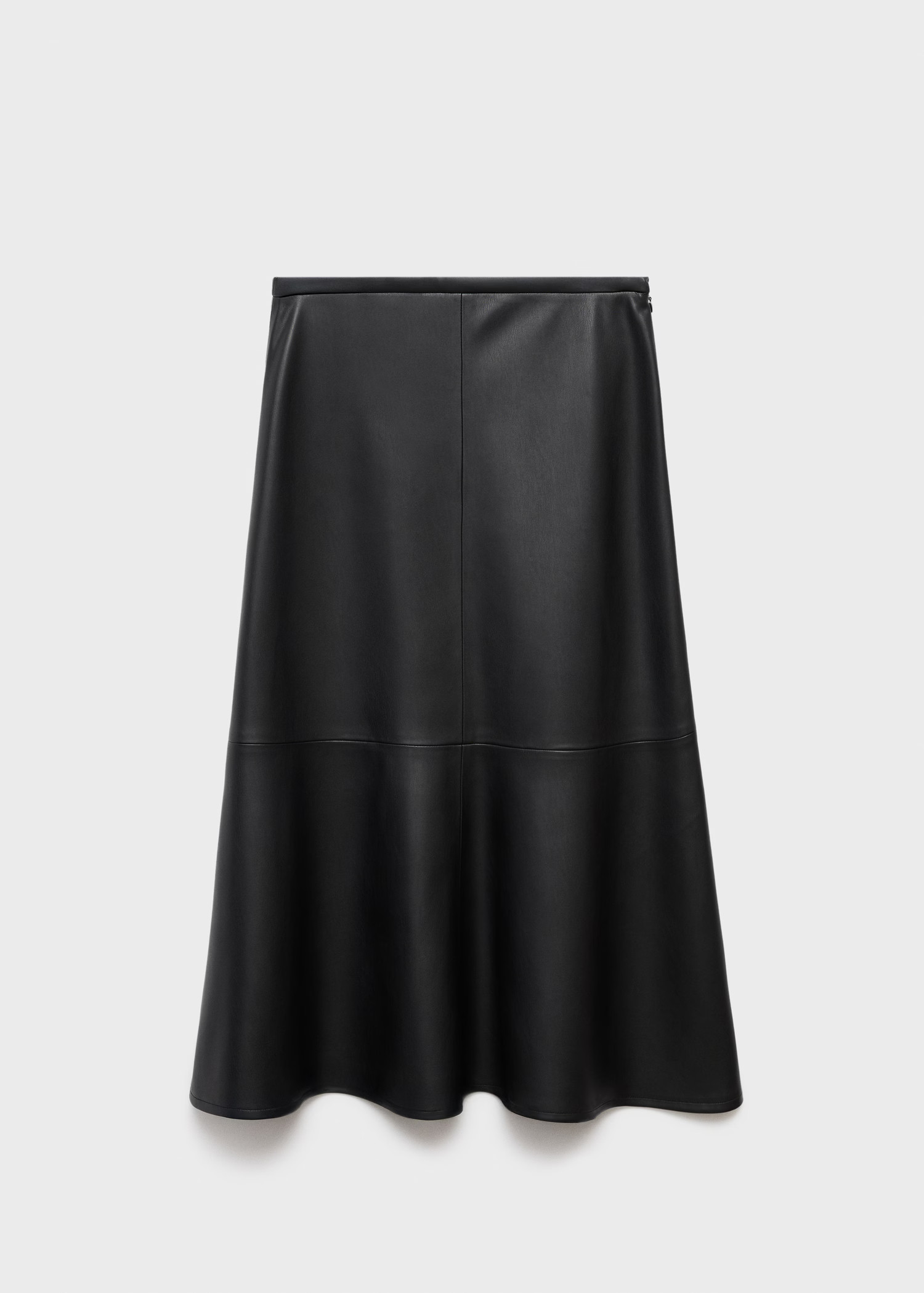Leather-effect midi-skirt - Women | MANGO United Kingdom | MANGO (UK)