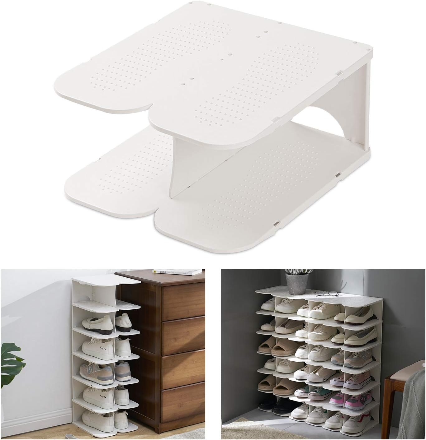 ACPOP Shoe Slots Organizer, Adjustable Shoe Rack,Better Stability Shoe Organizer,Shoe Stacker,Spa... | Amazon (US)