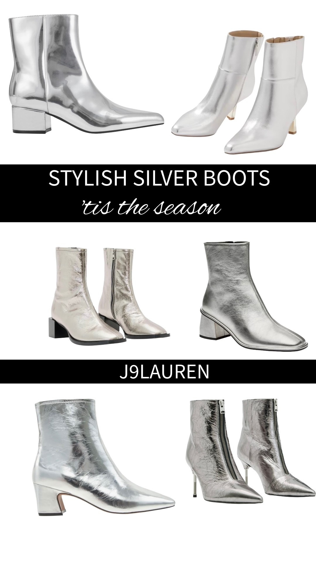 Silver Boots Are Having a Moment

Silver boots are the bold choice that instantly makes an outfit feel fun, confident, and a little unexpected. This season, metallics are everywhere and silver boots are the easiest way to lean into the trend without overthinking it.

I love how they elevate even the simplest outfits. Pair them with denim and a cozy sweater, a black dress for contrast, or an all neutral look that lets the boots do the talking. They feel playful but still chic, and surprisingly wearable once you try them on.

If you are in the mood to shake things up and have a little fun with your wardrobe, silver boots are it. Statement making, confidence boosting, and perfect for this season and beyond.

#silverboots #metallicboots #statementboots #winterstyle #fashionfinds #boldstyle #trendalert #outfitinspo #ltkstyle #ltkwinter

silver boots | metallic boots | statement footwear | winter outfit ideas | bold fashion trends | fun outfit details | seasonal style | trendy boots

#LTKootd #LTKSeasonal #LTKPetite
