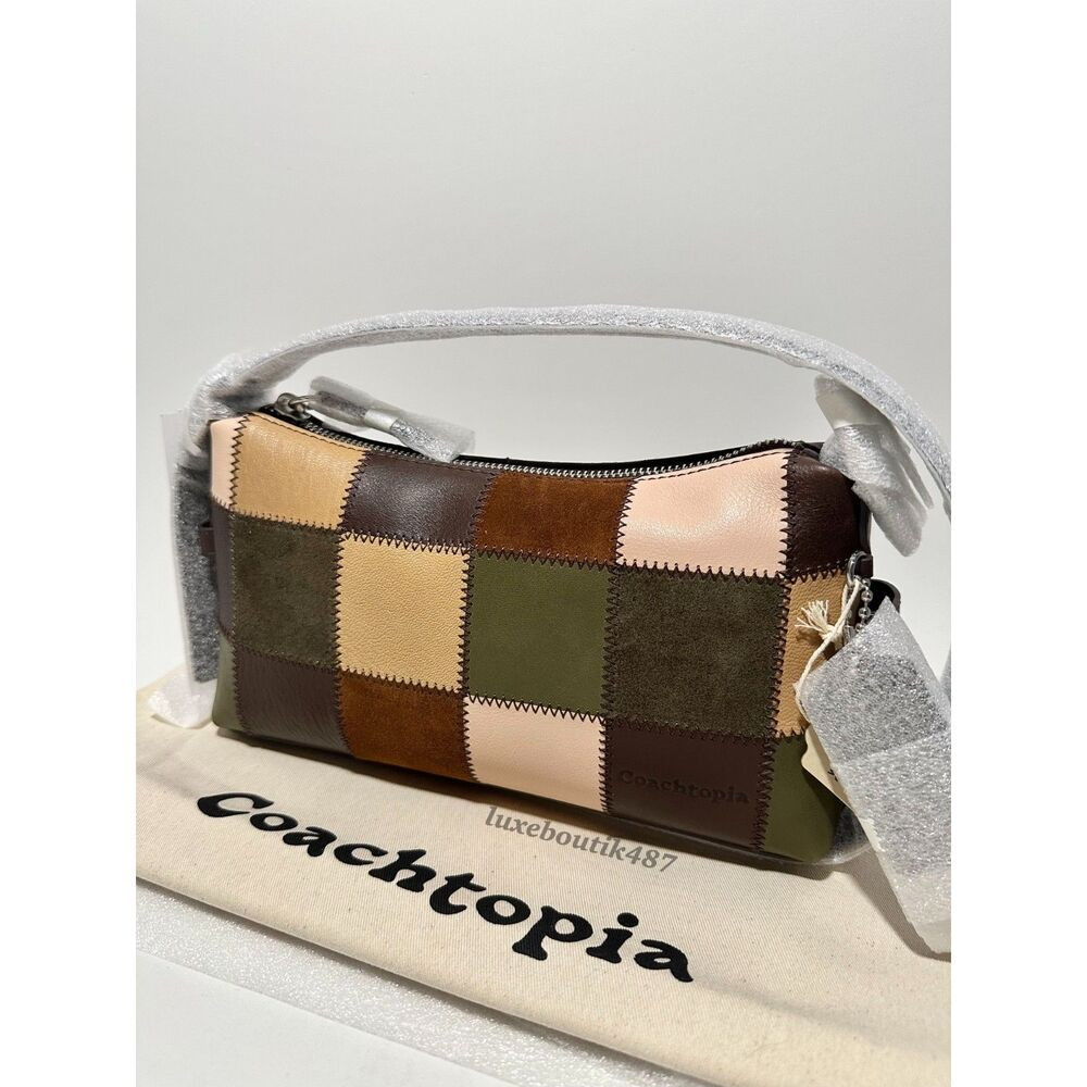 NWT Coach Coachtopia Alter/Ego Small Slouchy Bag Patchwork Checkers Olive Green | Poshmark