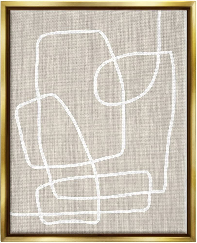 Stupell Industries Contemporary White Line Shapes Minimal Grain Design, Design by Alpenglow Works... | Amazon (US)