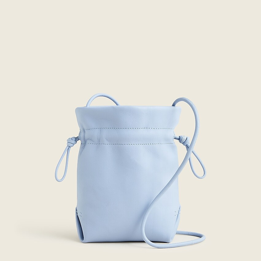 Lisbon drawstring bag in leather | J. Crew US