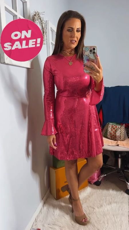 Long sleeve sequin dress - in an XS, Small would have been better for accommodate my bust.

Holiday dress, Christmas dress, party dress, party outfit, New Year’s Eve outfit, NYE dress, Walmart fashion finds 

#LTKsalealert #LTKparties #LTKfindsunder50