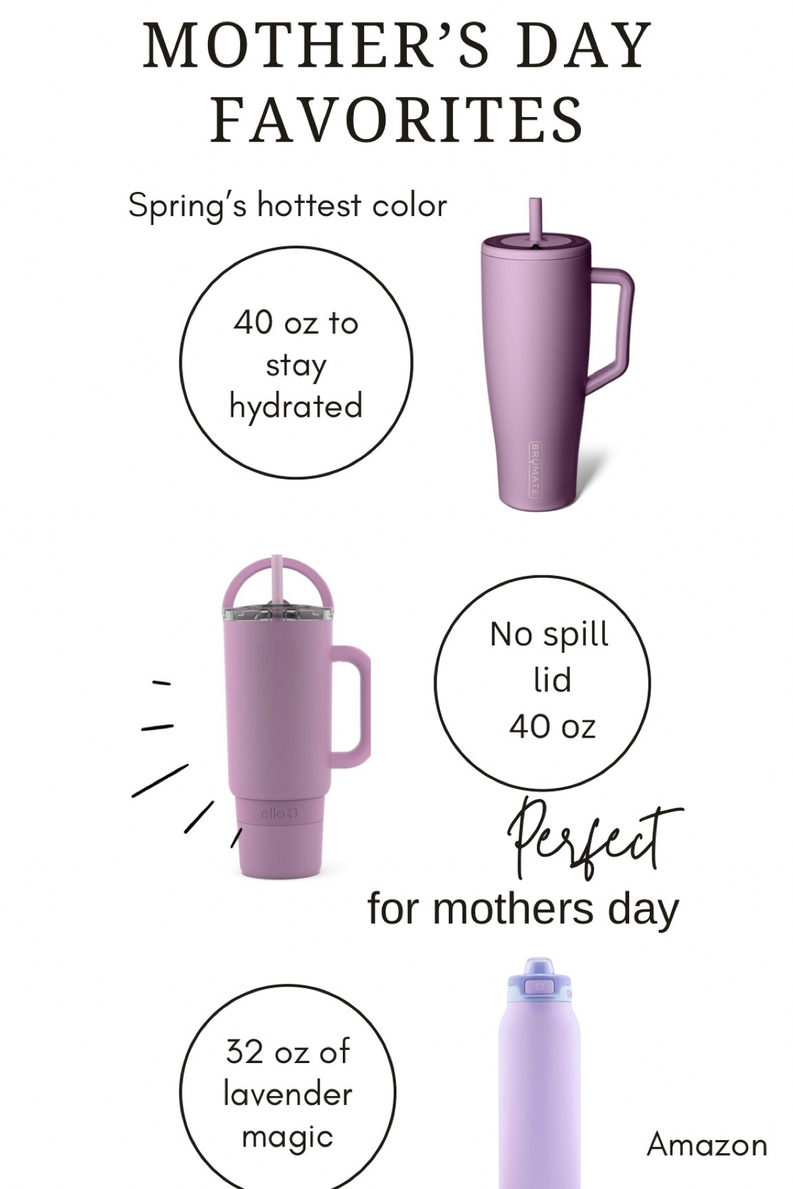 Here is a great way to keep mom hydrated in one of my favorite colors. All from Amazon! 


#LTKGiftGuide #LTKfitness #LTKfindsunder50