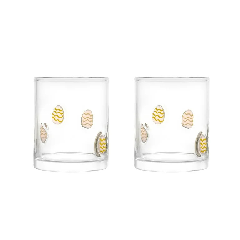 Thyme & Table 12 fl oz Easter Egg Charm Drinking Glasses, Set of 2 | Walmart (US)