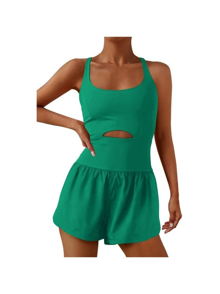 Womens Running Onesie Workout Romper One Piece Outfits Exercise Jumpsuit Gym Yoga Clothes | SHEIN