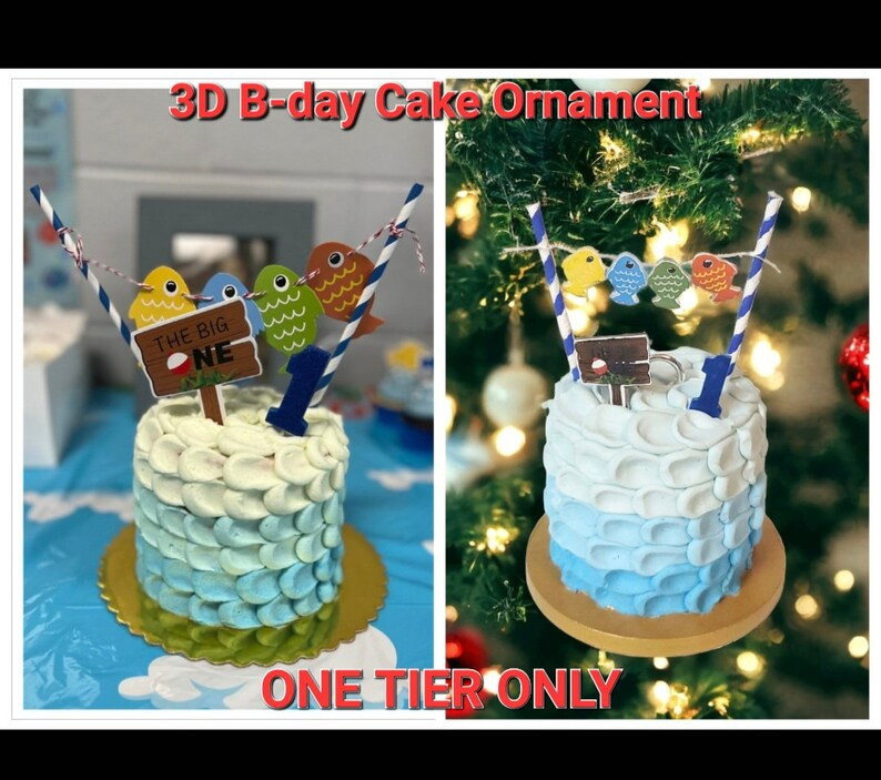 3D BIRTHDAY CAKE ORNAMENTS One Tiered Cake Polymer Clay - Etsy | Etsy (US)