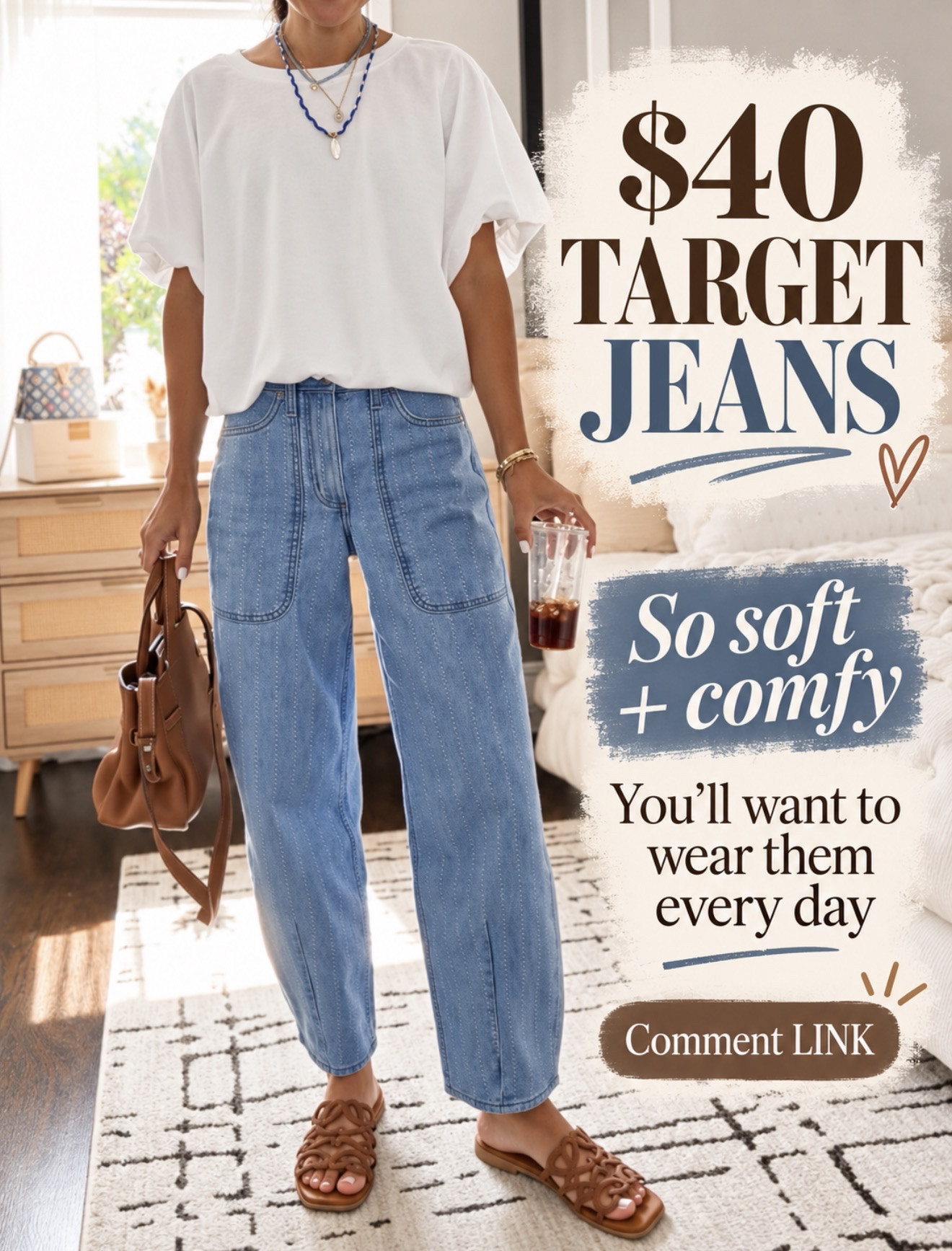 The jeans you’ll actually want to wear every day 🙌 These $40 Target jeans are SO soft and comfy—and the stitching and oversized pockets make them extra cute!

Comment LINK and I’ll send them to you! 👖

#LTKOver40 #LTKSeasonal #LTKootd