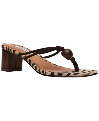 Women's Remedy Stone Block Heel Thong Dress Sandals | Macy's