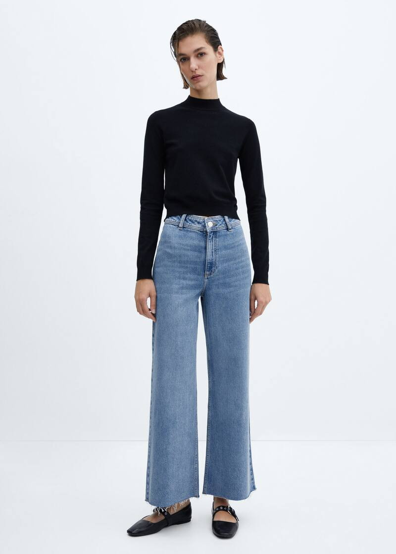 Jeans culotte high waist -  Women | Mango USA | MANGO (US)