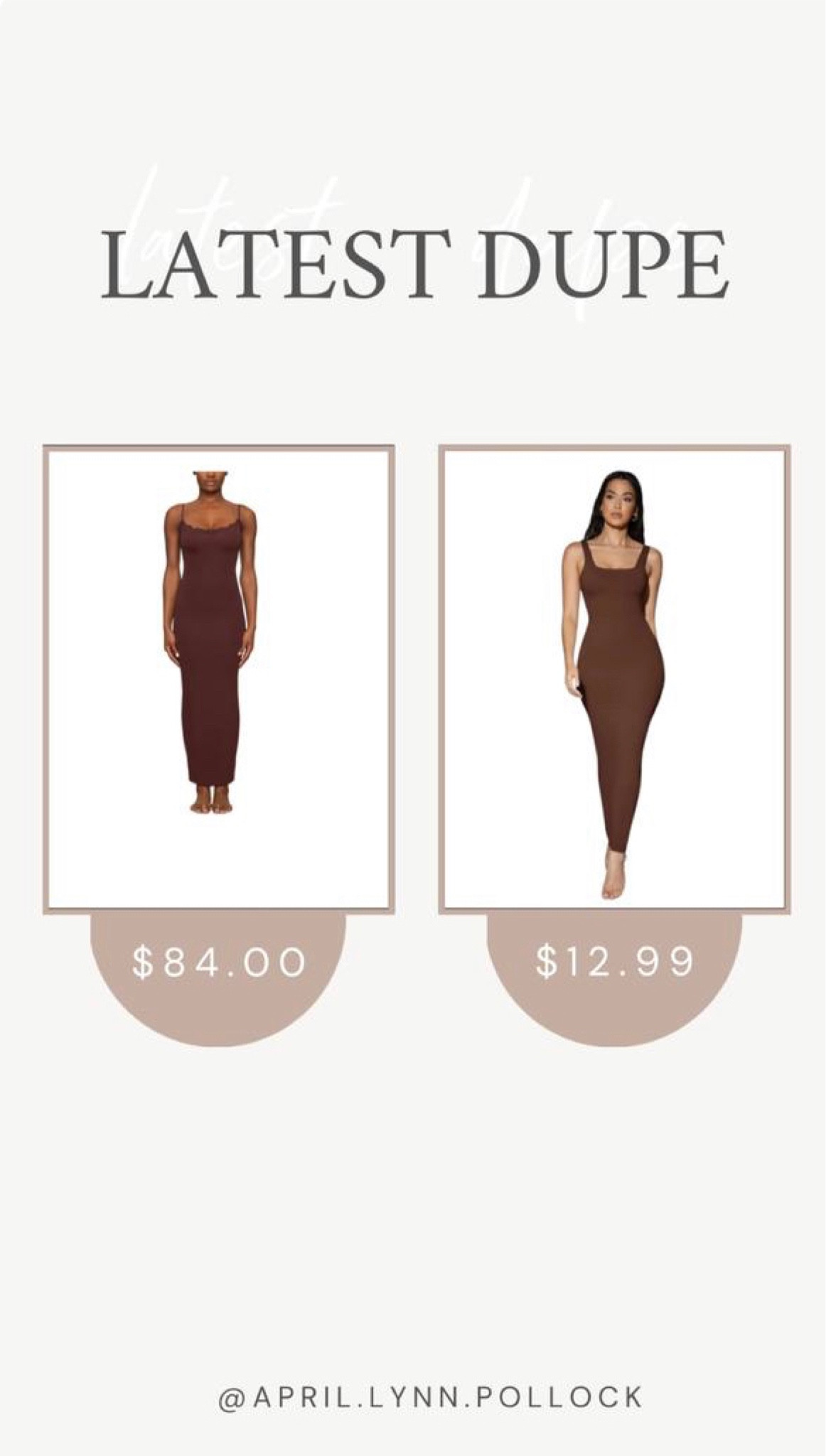 dupes / Skims / ribbed dress / ankle dress / scoop neck / chocolate brown / Shein / deals / discounts / summer dress 

Follow my shop @aprilpollock on the @shop.LTK app to shop this post and get my exclusive app-only content!

#liketkit #LTKunder50 #LTKGiftGuide #LTKFind
@shop.ltk
https://liketk.it/4a2y2