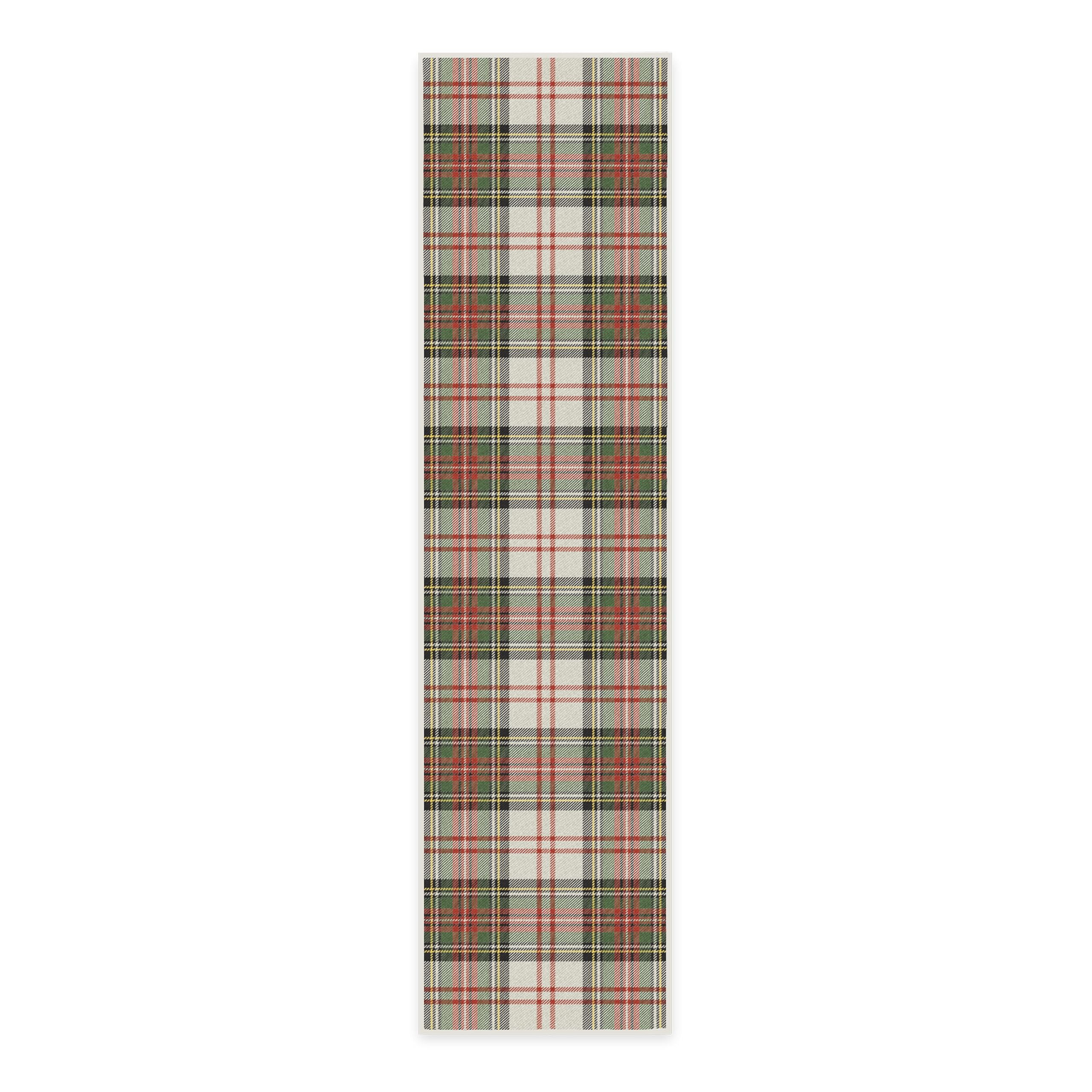 RUGGABLE Machine Washable Winter Runner Rug – Dress Stewart Tartan White 2.5x10, Plaid, Stain-R... | Amazon (US)