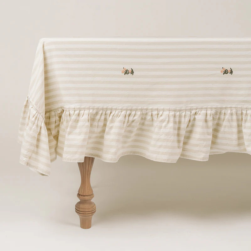 Frances Ruffled Tablecloth | Plow & Hearth