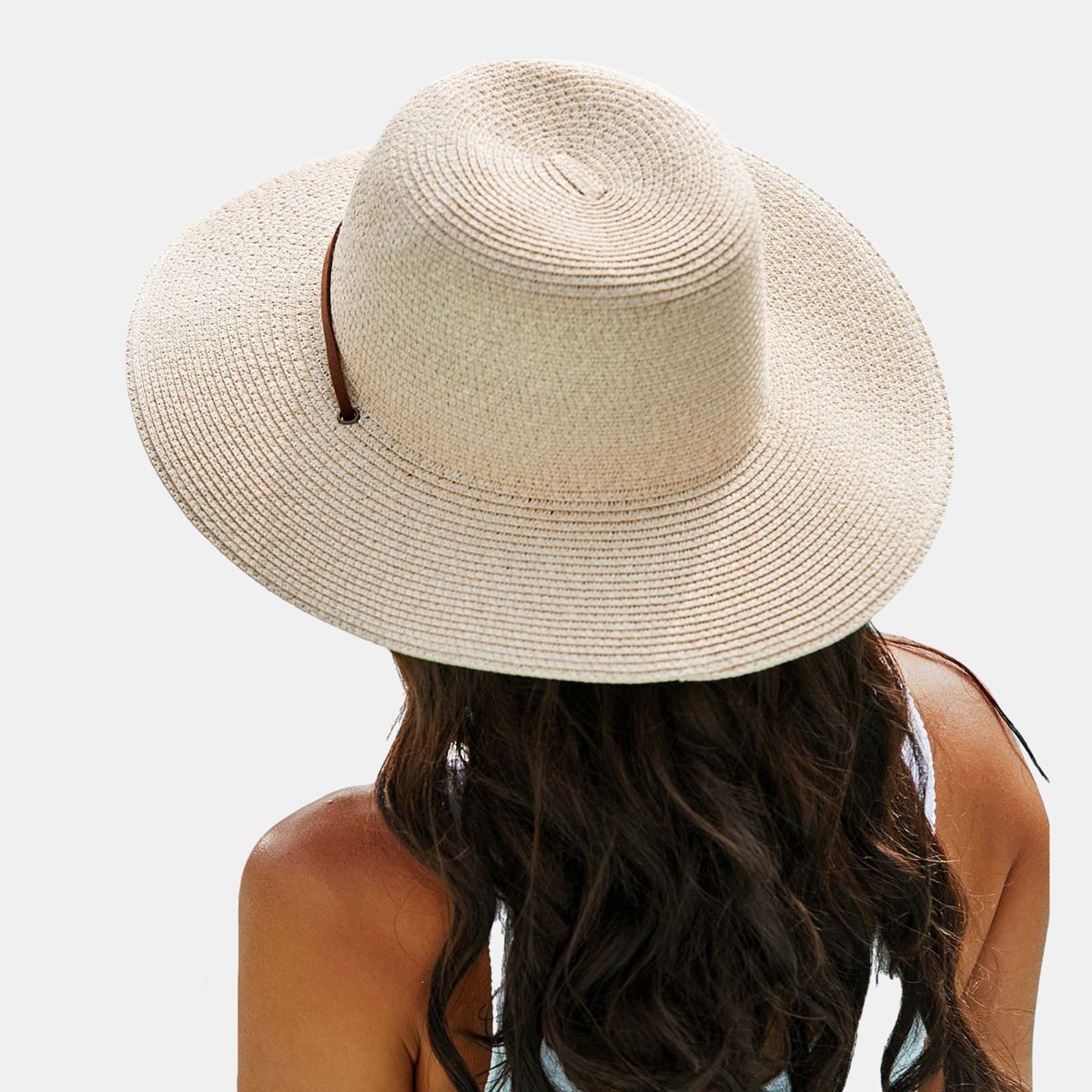 Women's Neutral Flat Brim Straw Hat - Cupshe | Target