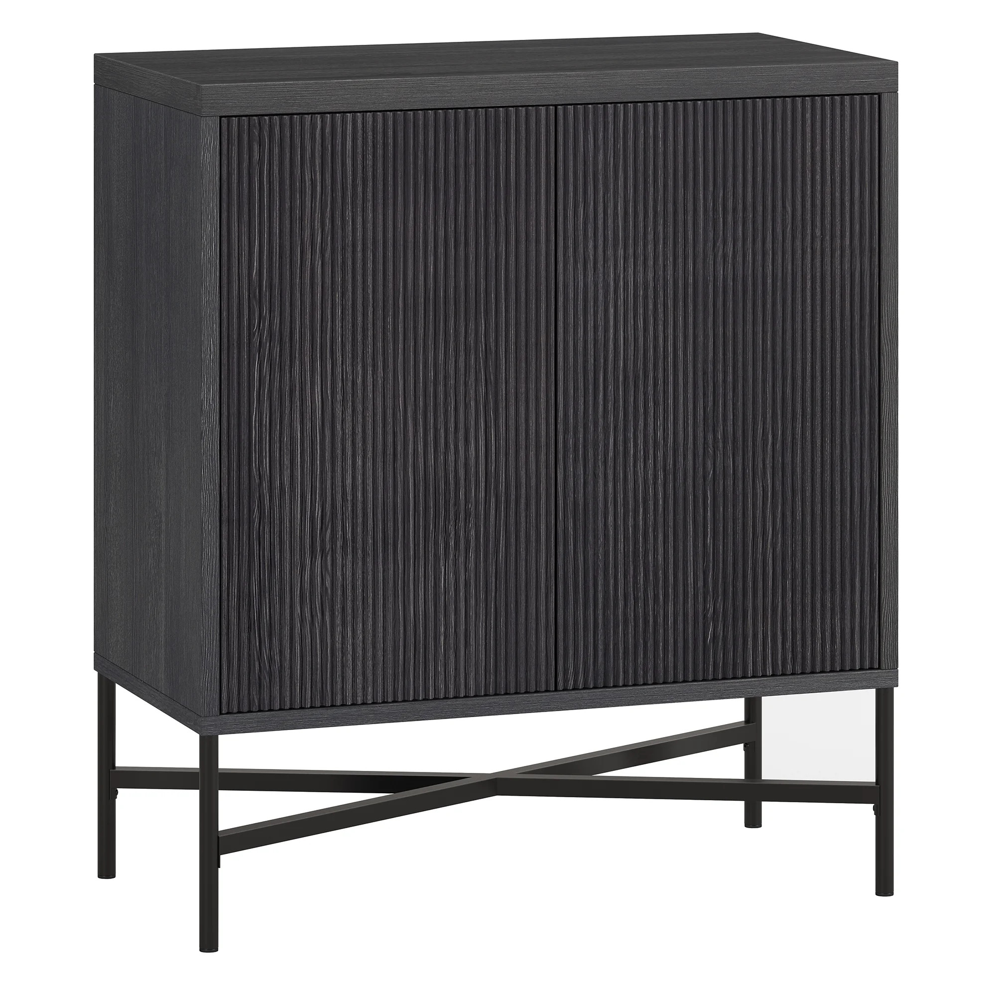 Evelyn&Zoe Modern/Contemporary 28" Wide Charcoal Gray Accent Cabinet | Walmart (US)