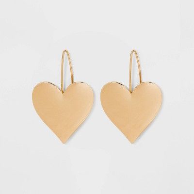 SUGARFIX by BaubleBar Shiny Heart Drop Earrings - Gold | Target