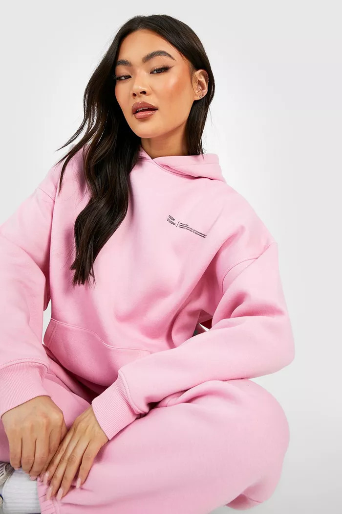 Text Slogan Hooded Tracksuit | boohoo (US & Canada)