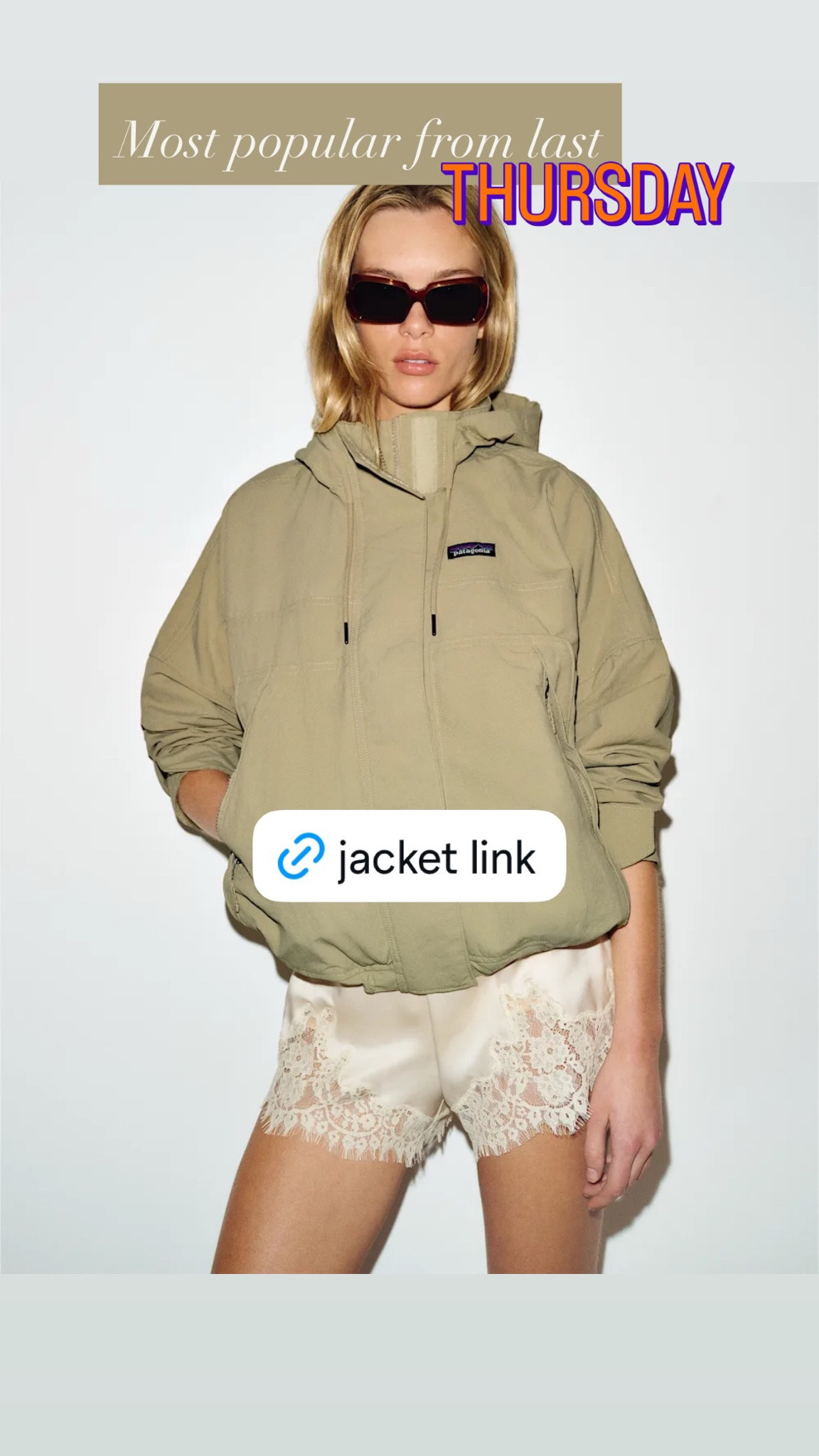 @Reformation Courtney grow style, cool girl aesthetic, wind breaker, lace shorts