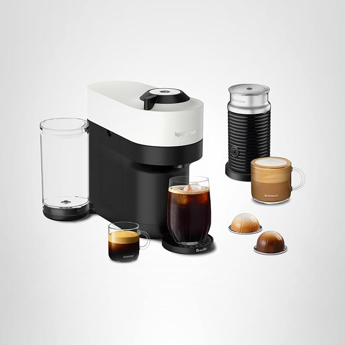 Nespresso Vertuo Pop+ Coffee and Espresso Maker by Breville with Milk Frother, Coconut White | Amazon (US)