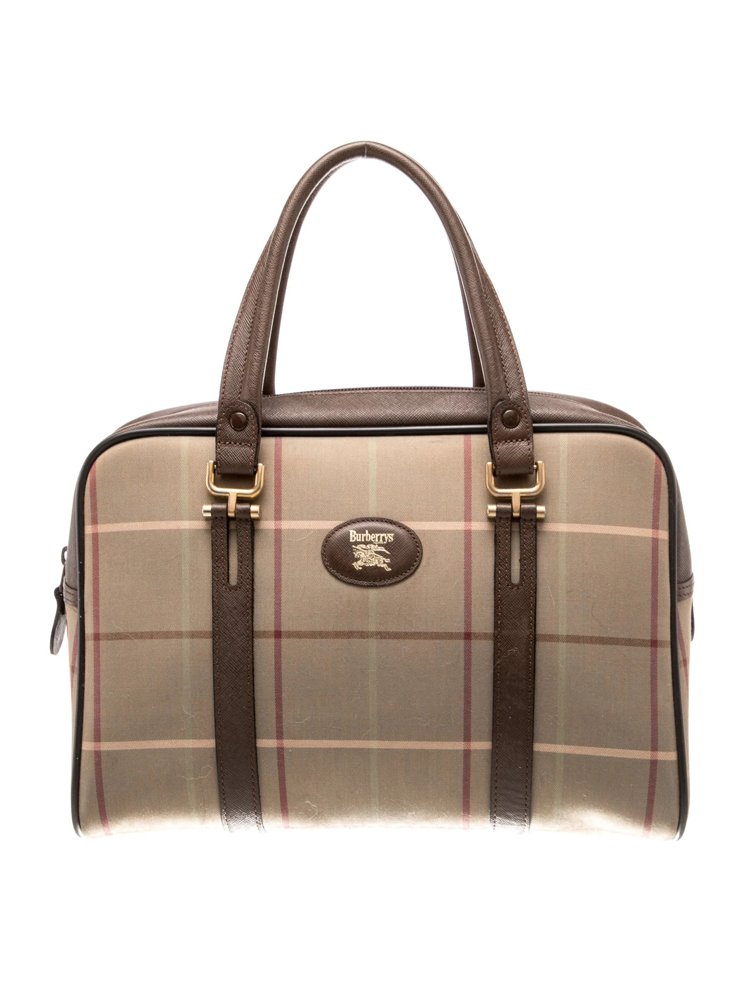 Burberry's Nova Check Top Handle Bag Vintage - Neutrals Handle Bags, Handbags - BUR570599 | The R... | The RealReal