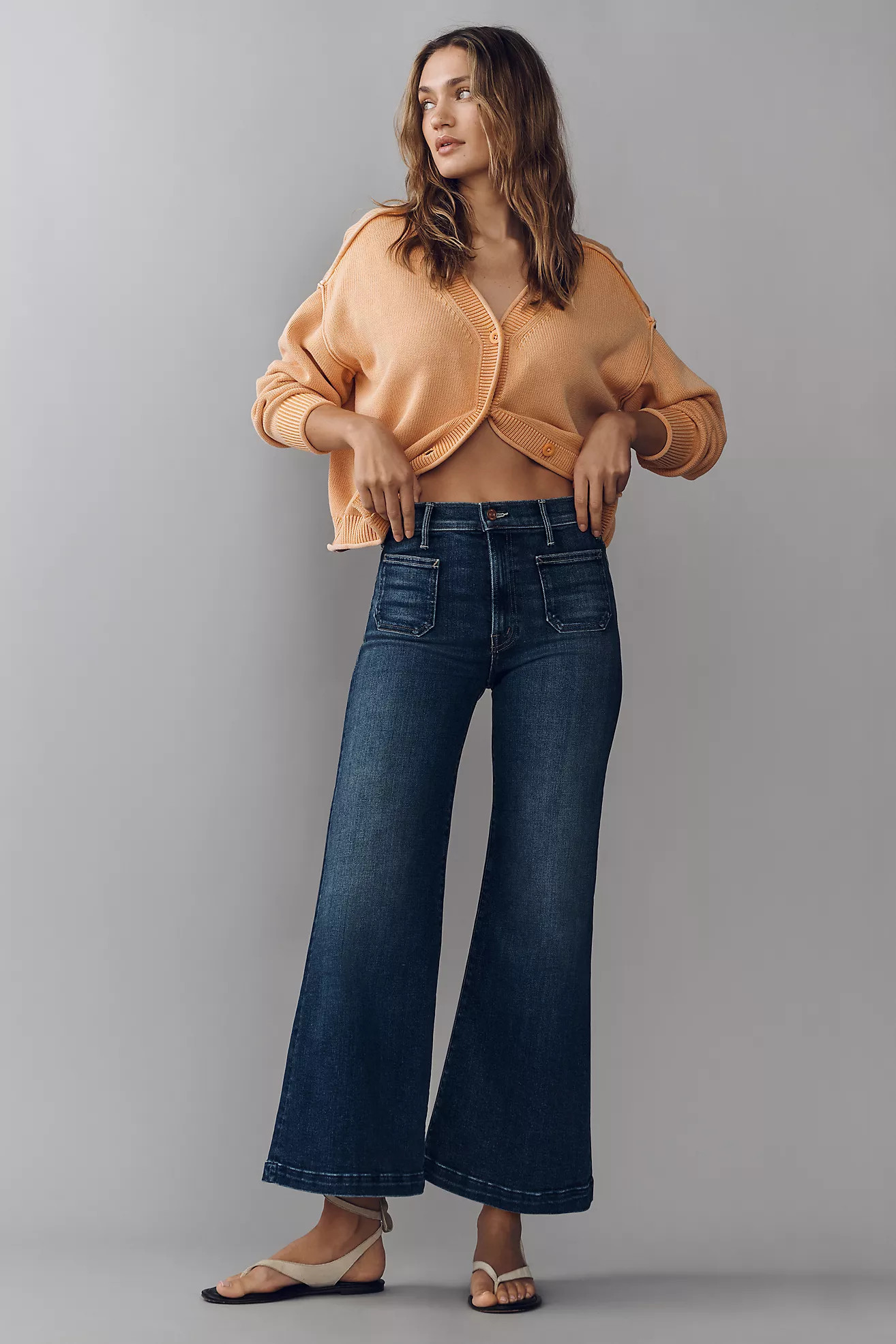 MOTHER The Hustler Petite Roller Sneak Jeans | Anthropologie (US)