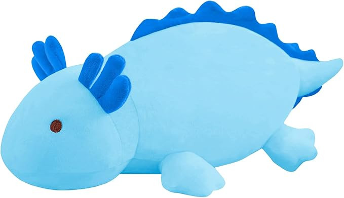SQEQE Weighted Axolotl Plush Toy, Blue Axolotl Stuffed Animals Cute Plush Pillow, Kawaii Weighted... | Amazon (US)