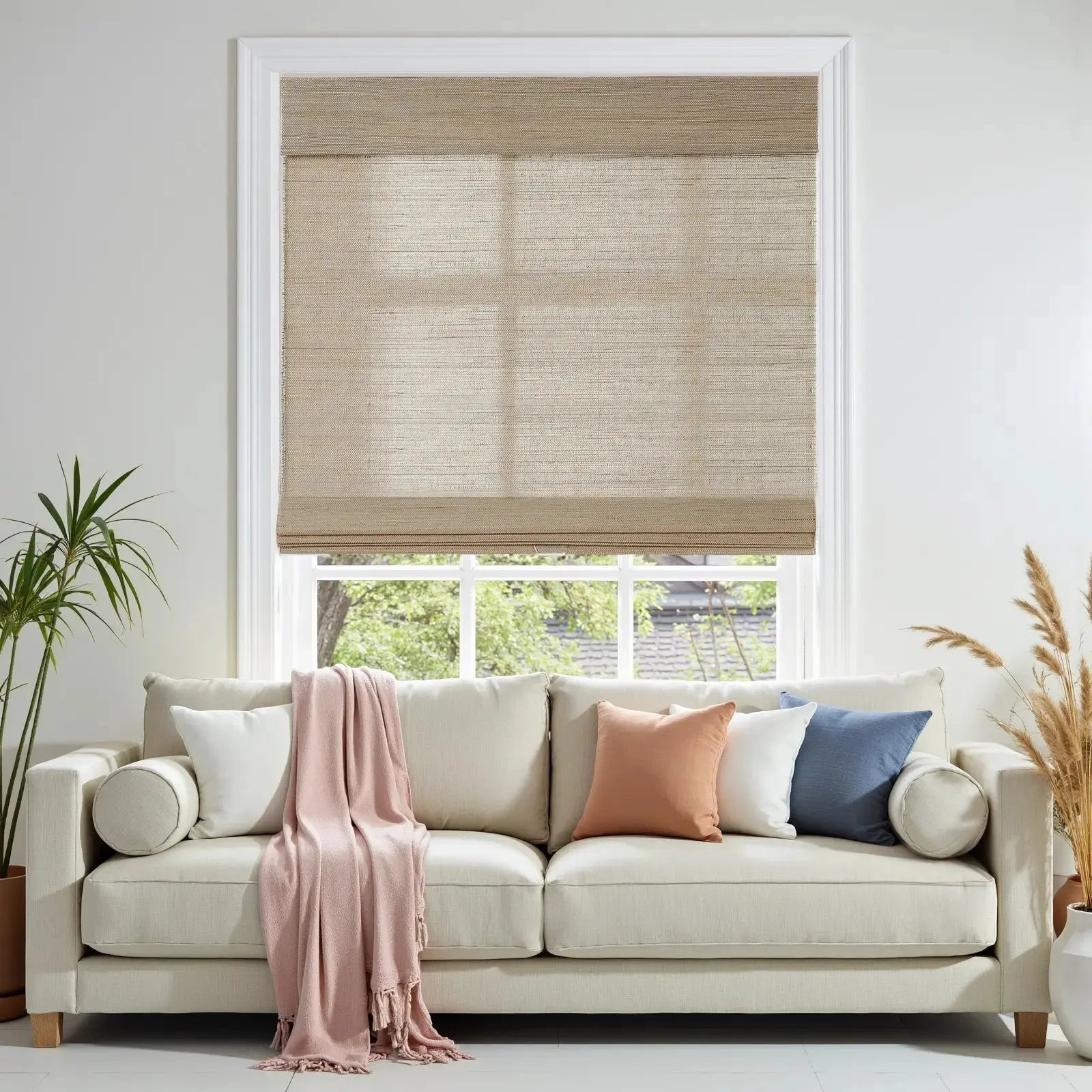 Natural Ramie Bamboo Woven Shade - Coconut | TWOPAGES