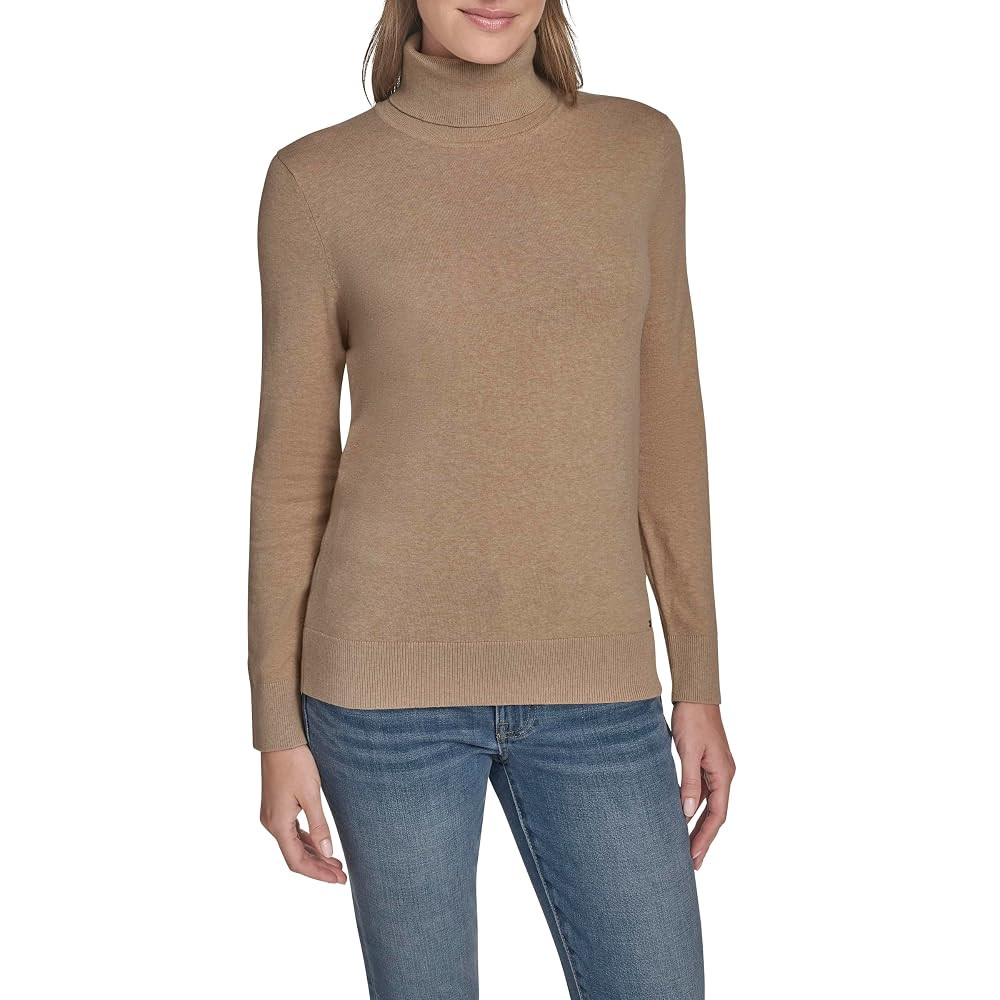 Tommy Hilfiger Women's Cotton Lightweight Turtleneck Sweater | Amazon (US)