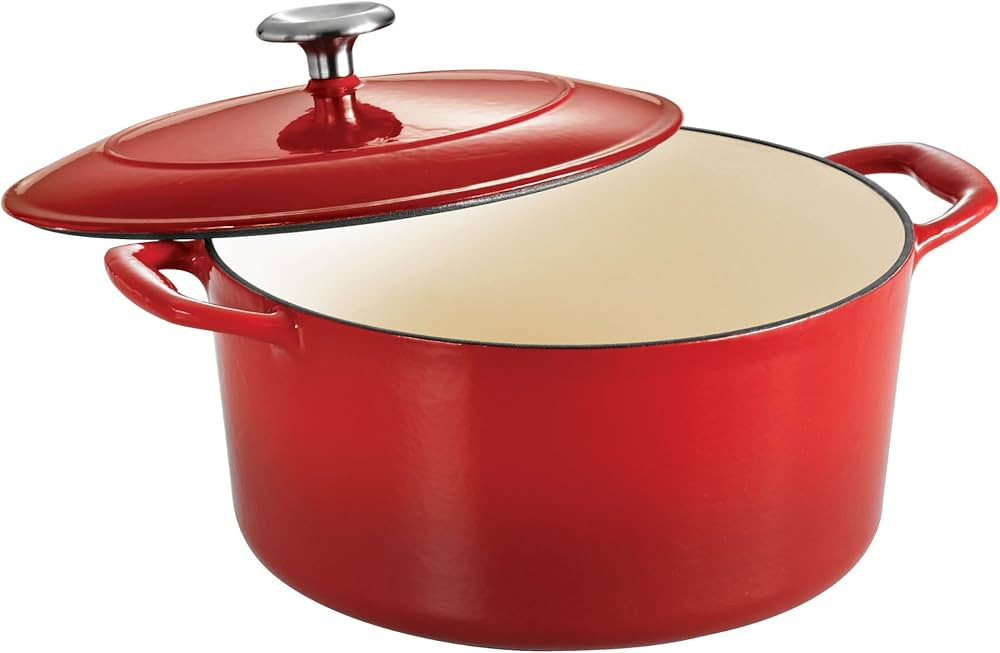 Tramontina Covered Round Dutch Oven Enameled Cast Iron 5.5-Quart Gradated Red, 80131/047DS | Amazon (US)
