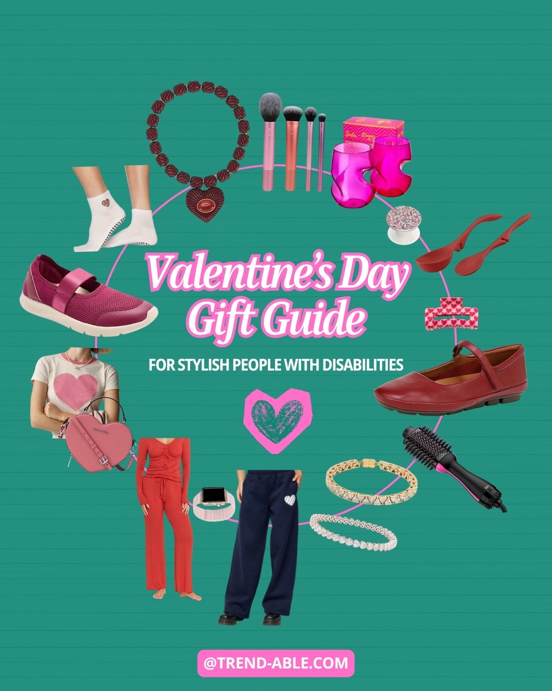 Trend-Able’s Gift Valentine’s Day Gift Guide includes AFO-friendly shoes & adaptive easy-on fashion, tools & accessories for stylish women with disabilities 

#LTKselfcare #LTKOver40 #LTKValentine