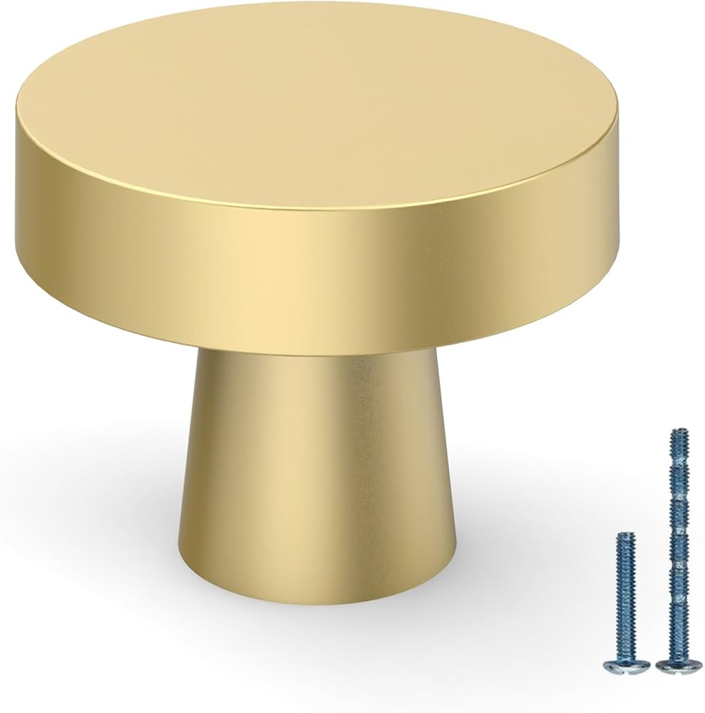 10 Pack Kitchen Cabinet Knob Gold Round Dresser Knobs Drawer Knobs Kitchen Cabinet Hardware Knobs... | Amazon (US)