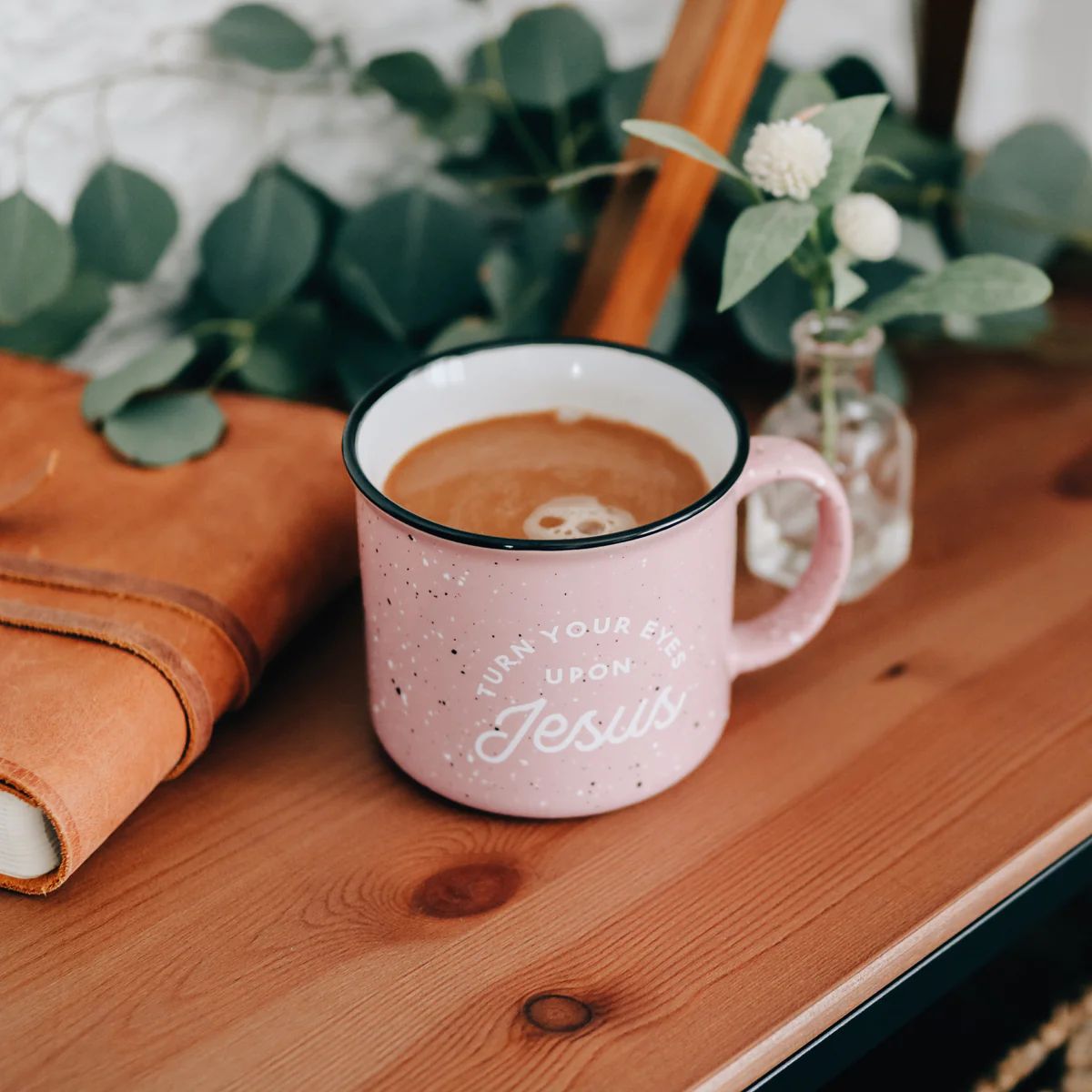Turn Your Eyes Upon Jesus Pink Campfire Mug | The Daily Grace Co.