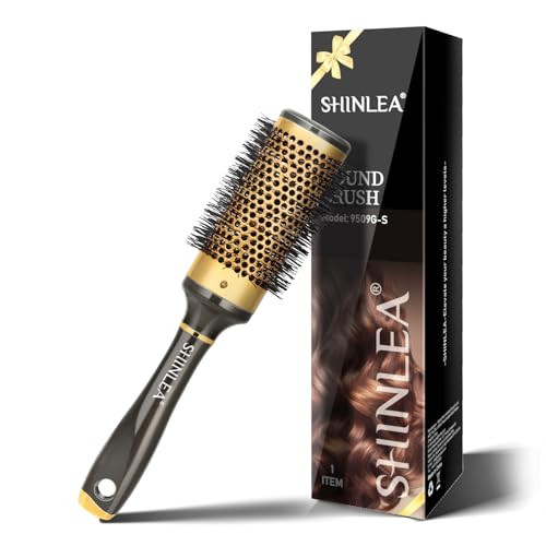 SHINLEA Round Hair Brush for Blow Drying, Aluminium Curly Hair Brush, Hairbrushes for Women Professional Curling, Straightening, Add Volume and Shine (1.7 inch Barrel, 2.5 inch with Bristles) | Amazon (US)
