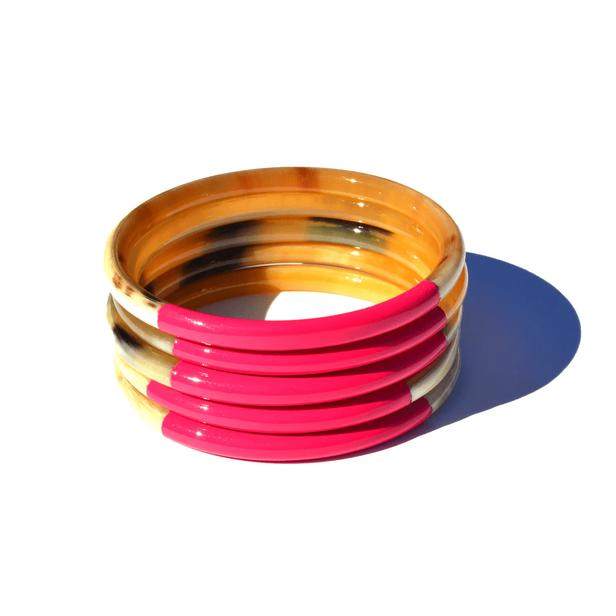 Pink Horn Bangle Set | Sunshine Tienda