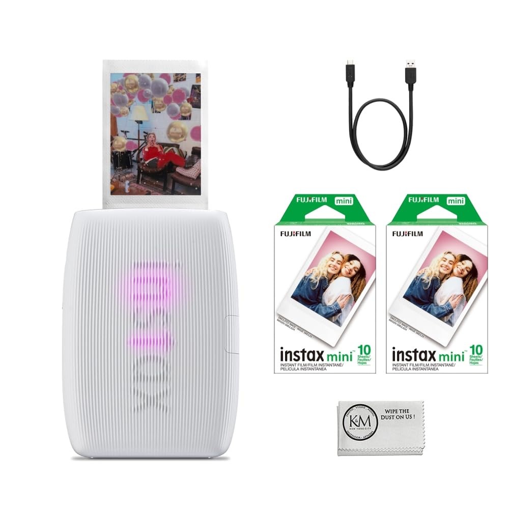 Fujifilm INSTAX Mini Link 3 Smartphone Printer | Clay White Bundled INSTAX Mini Instant Film | 20... | Amazon (US)