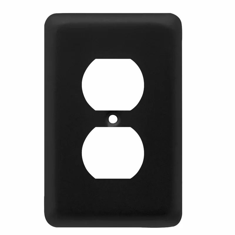 Stamped Round 1-Gang Duplex Outlet Wall Plate | Wayfair North America