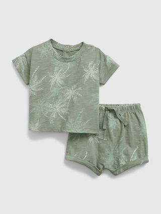 Baby Palm Print Two-Piece Outfit Set | Gap (US)