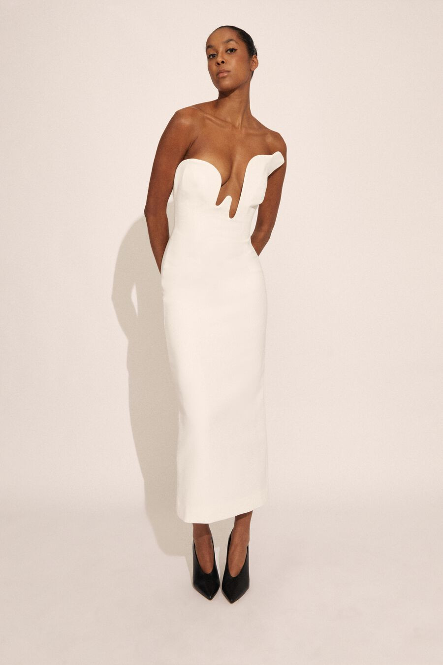 rosalyn midi dress in orchid white | Bardot (US)
