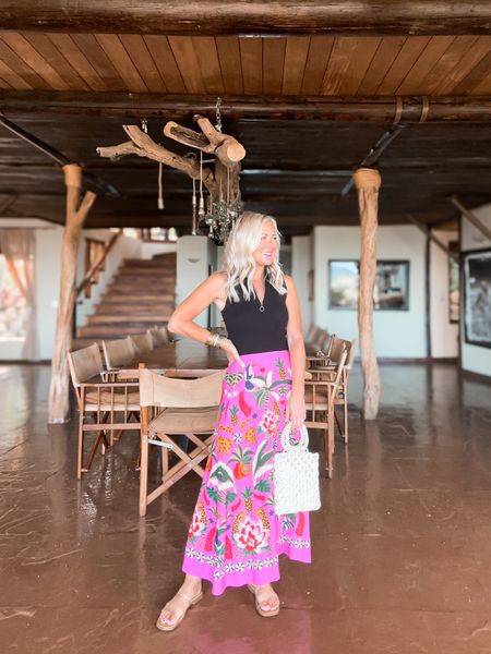 Easy, packable dinner look for safari 

I’ve worn this skirt more than any other piece this trip! With a tank, tee, knotted shirt & even a swimsuit  

#LTKstyletip #LTKover40