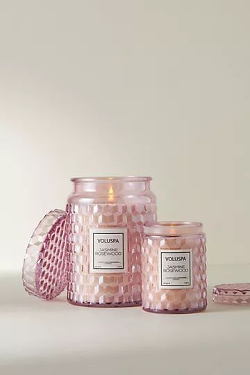 Voluspa Roses Embossed Jar Candle | Anthropologie (US)