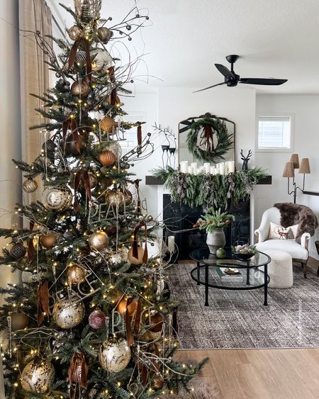 My holiday living room is ready for all the festivities. This gorgeous rug, my mantel mirror and my Christmas tree is on the cyber week sales. 

#LTKhome #LTKHoliday #LTKCyberWeek