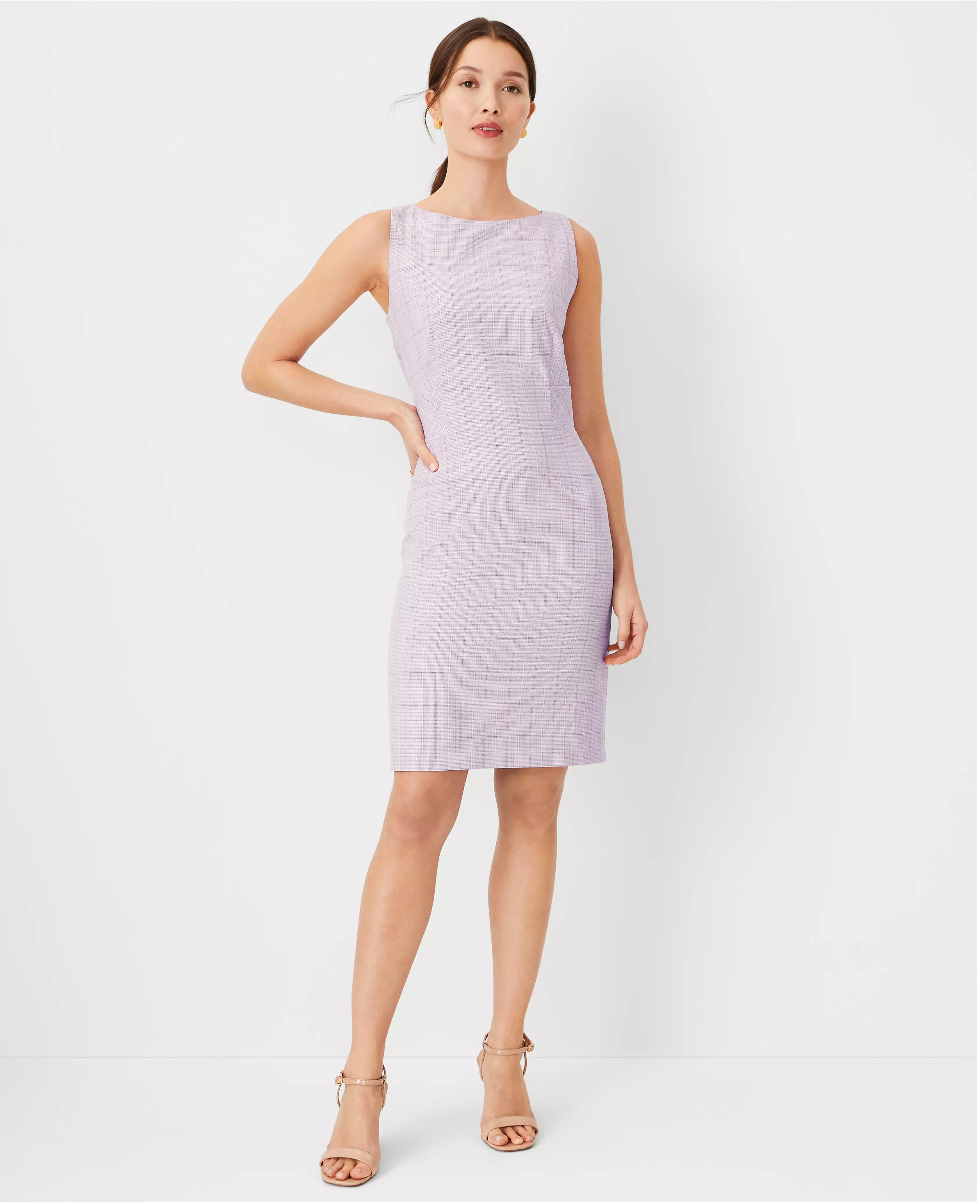 The A-Line Halter Dress in Plaid | Ann Taylor (US)