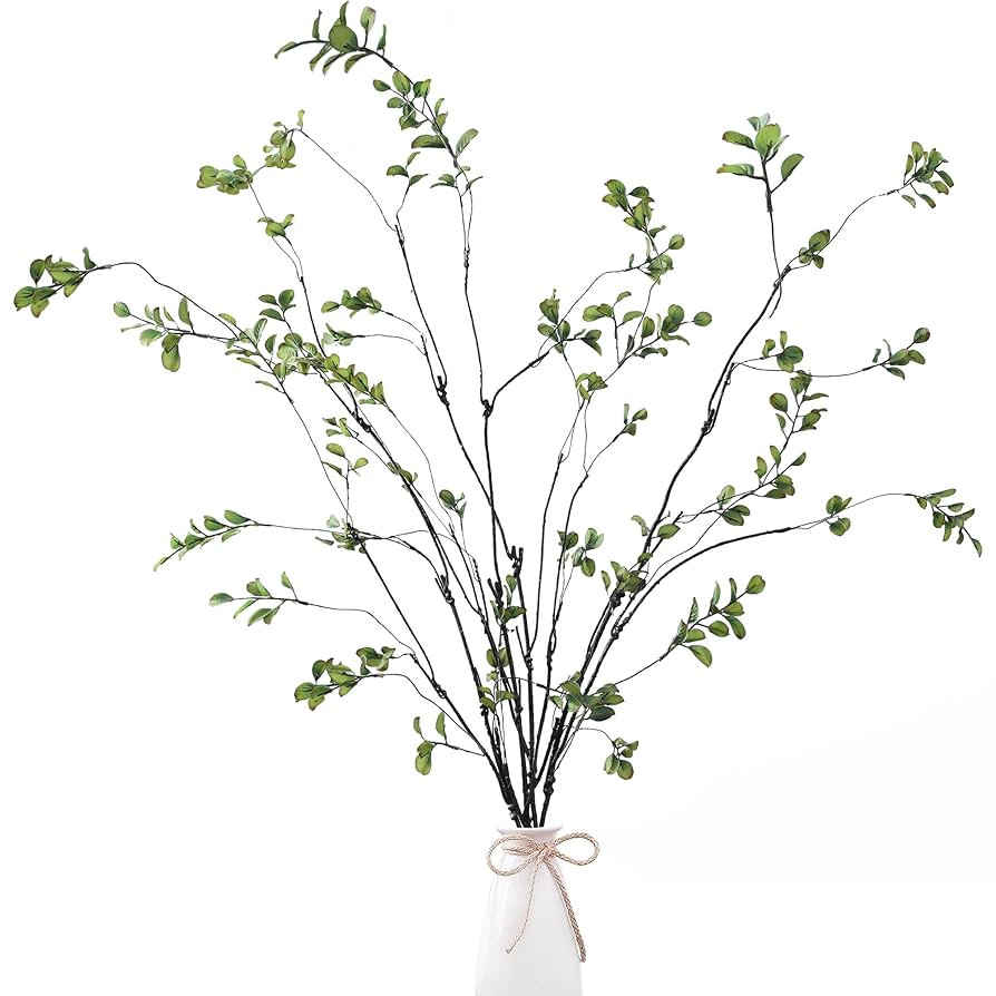 Sggvecsy 47.2’’ 4Pcs Artificial Ficus Branches Artificial Greenery Stems Faux Ficus Twig Plan... | Amazon (US)