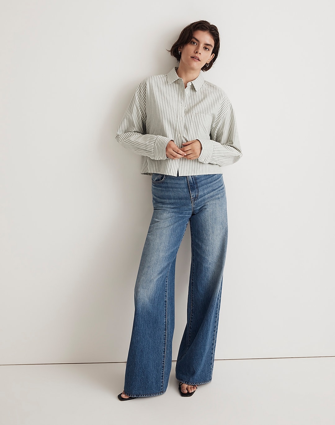 The Signature Oxford Crop Shirt | Madewell
